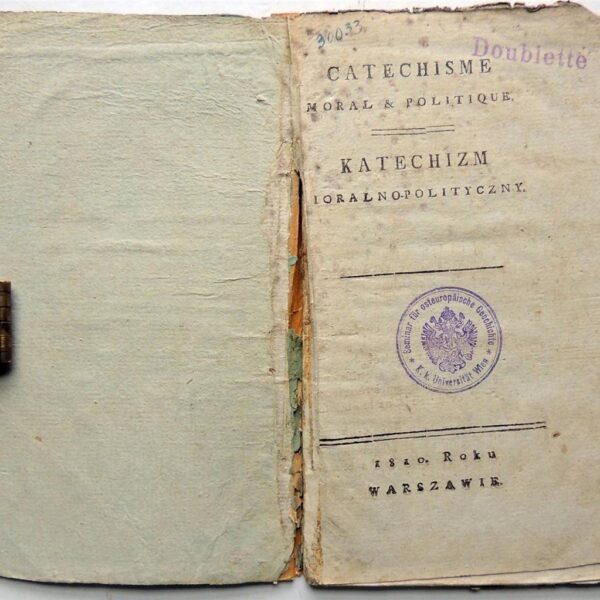 Katechizm Moralno-Polityczny WARSZAWIE 1810 Roku