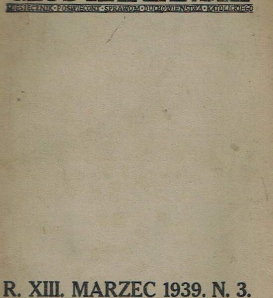 GŁOS KAPŁAŃSKI miesięcznik Marzec 1939