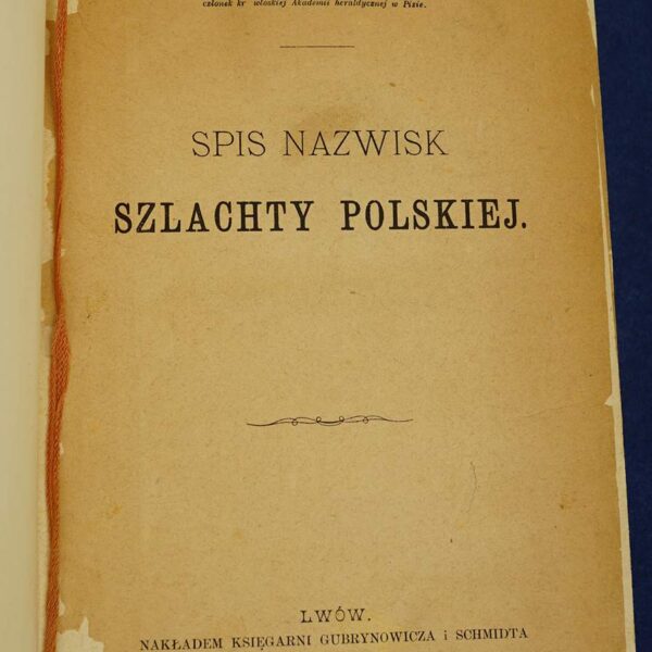 Dunin-Borkowski Spis nazwisk szlachty polskiej 1887