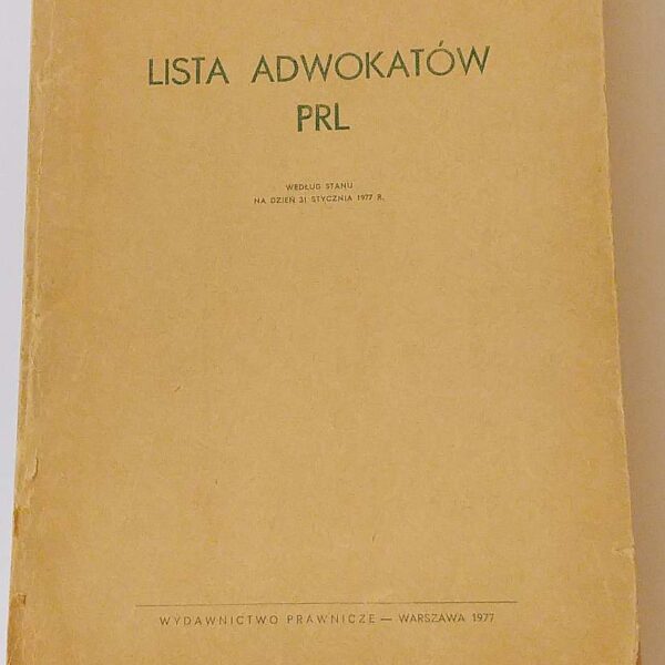 LISTA ADWOKATÓW PRL 1977