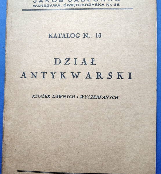 KATALOG Książek dawnych i wyczerpanych 1931