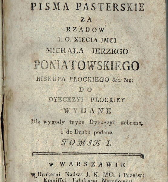 Rozrządzenia y pisma pasterskie Poniatowski 1785