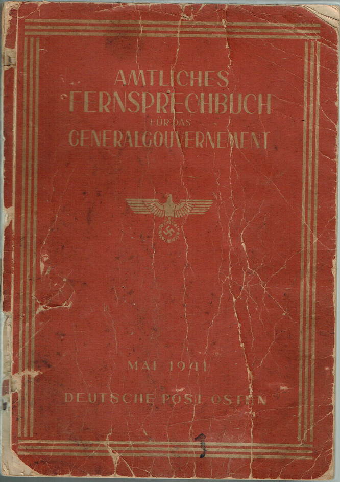 Urzędowa Książka Telefoniczna dla Generalnego Gubernatorstwa - Amtliches Fernsprechbuch 1941