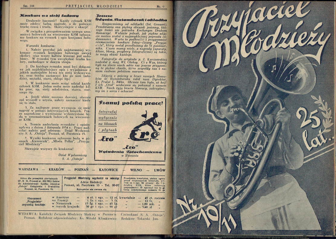 Przyjaciel Młodzieży 1934 — komplet rocznika XXV