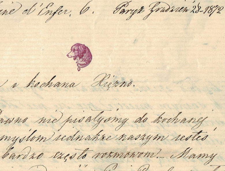 Paryż, 28 grudnia 1872. List dwóch Polek do Księżnej na Litwie