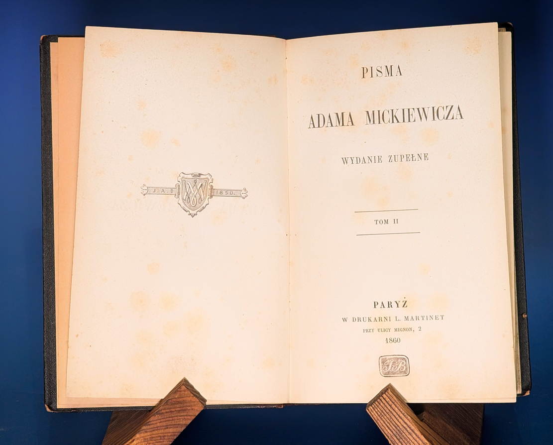 Mickiewicz – Pisma, t. II. Paryż 1860