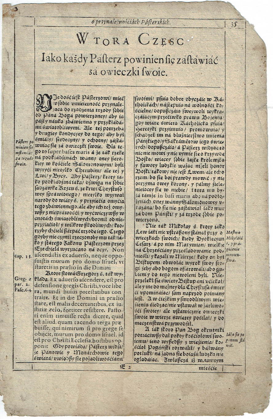 Kazanie ze „Świątnicy Pańskiej" Szymona Starowolskiego, Kraków 1645